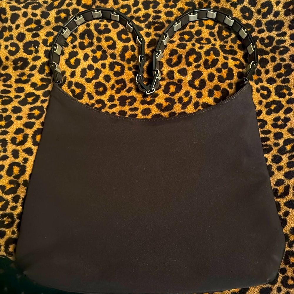 Salvatore Ferragamo Black Nylon Shoulder Bag